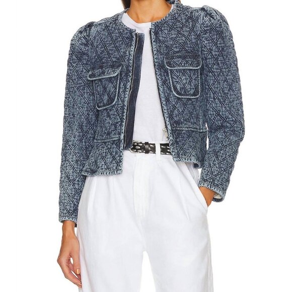 Isabel Marant Étoile Deliona Quilted Jacket – Light Blue | Size 2 - Picture 8 of 16